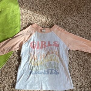 Girls' super soft Raglan 3/4 sleeve t shirt